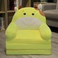 thumbnail image 2 of Kids Sofa Cover, Foldable Cartoon Children Chair with Armrests 2 in 1 Flip Open Couch for Infant Toddler Girls Boys (3 Layers,No fillers), 2 of 7