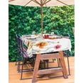 thumbnail image 3 of Fsddascl Spring Floral Outdoor Tablecloth - 60x120 Inch Rectangle Dining Table Cover, Pastoral Botanical Watercolor Flowers Waterproof Outdoor Table Cloth with Umbrella Hole & Zipper for Patio, 3 of 7