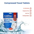 thumbnail image 2 of Toallas comprimidas desechables Pack-n-Wipe (25 toallas), 2 of 6