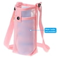 thumbnail image 4 of REGALWOVEN Water Bottle Bag, Mesh Portable Holder Adjustable Strap for Hiking and Camping Pink, 4 of 6