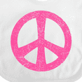 thumbnail image 4 of Inktastic Peace Sign Pink Retro Girls Baby Bib, 4 of 4