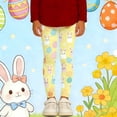 thumbnail image 2 of Girls' Easter Print Leggings Light Yellow 9Y-10Y, 2 of 5