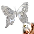 thumbnail image 7 of HonestMatter Glitter Butterfly Ornament, Christmas Tree Hanging Decor with Sparkly Finish, Holiday Butterfly Decoration for Wreath and Garland, 7 of 7