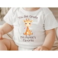 thumbnail image 2 of You Bet Giraffe I'm Auntie's Favorite Baby Bodysuit ,Funny New Born New Parent Baby Onesie®, New Mom Gift, Baby Shower Gift , Short Sleeve Tee Bella, 2 of 9