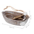 thumbnail image 2 of Miniature Boat Model Light Brown Wood 1Pcs 3.7X1.6X1.2In, 2 of 9