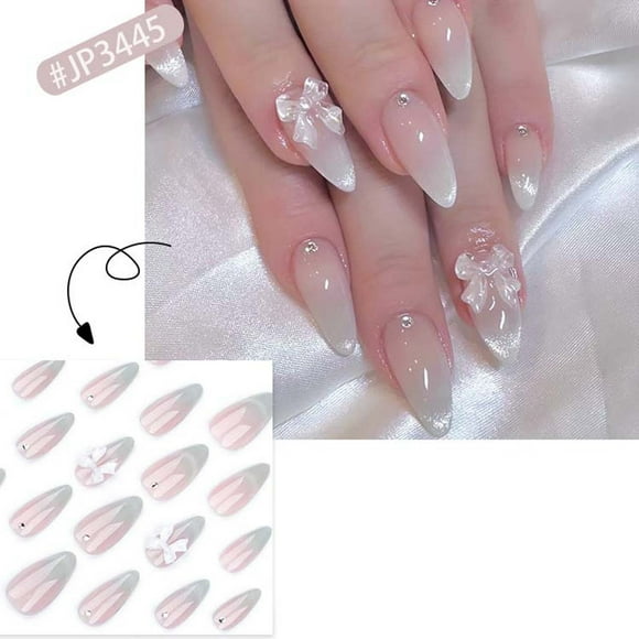 Offres du Jour! Gspmoly Faux Ongles, Presser - Ongles Courts Presser - Faux Ongles Courts avec Colle pour Ongles Colle Réutilisable - Ongles 12 Tailles 1 ml Press On Nails