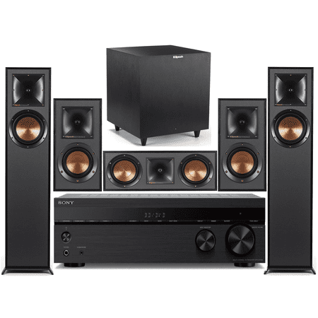 Sony 5.2 -Channel Wireless Bluetooth 4K 3D A/V Surround Sound Receiver + Klipsch Multimedia Home Theater Speaker System