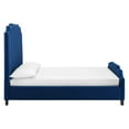 thumbnail image 4 of Modway Lucille Queen Performance Velvet Platform Bed, Blue, 4 of 6