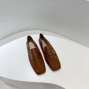 2022 nuevos zapatos de mujer, zapatos de cuero para mujer, nuevos zapatos casuales de moda, mocasines de punta cuadrada para mujer, superventas, zapatos sin cordones 36 Gao Jinjia LED