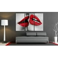 thumbnail image 2 of Tiptophomedecor Abstract Canvas Wall Art - Hot Lips - Stretched & Framed Ready To Hang Art, 2 of 3