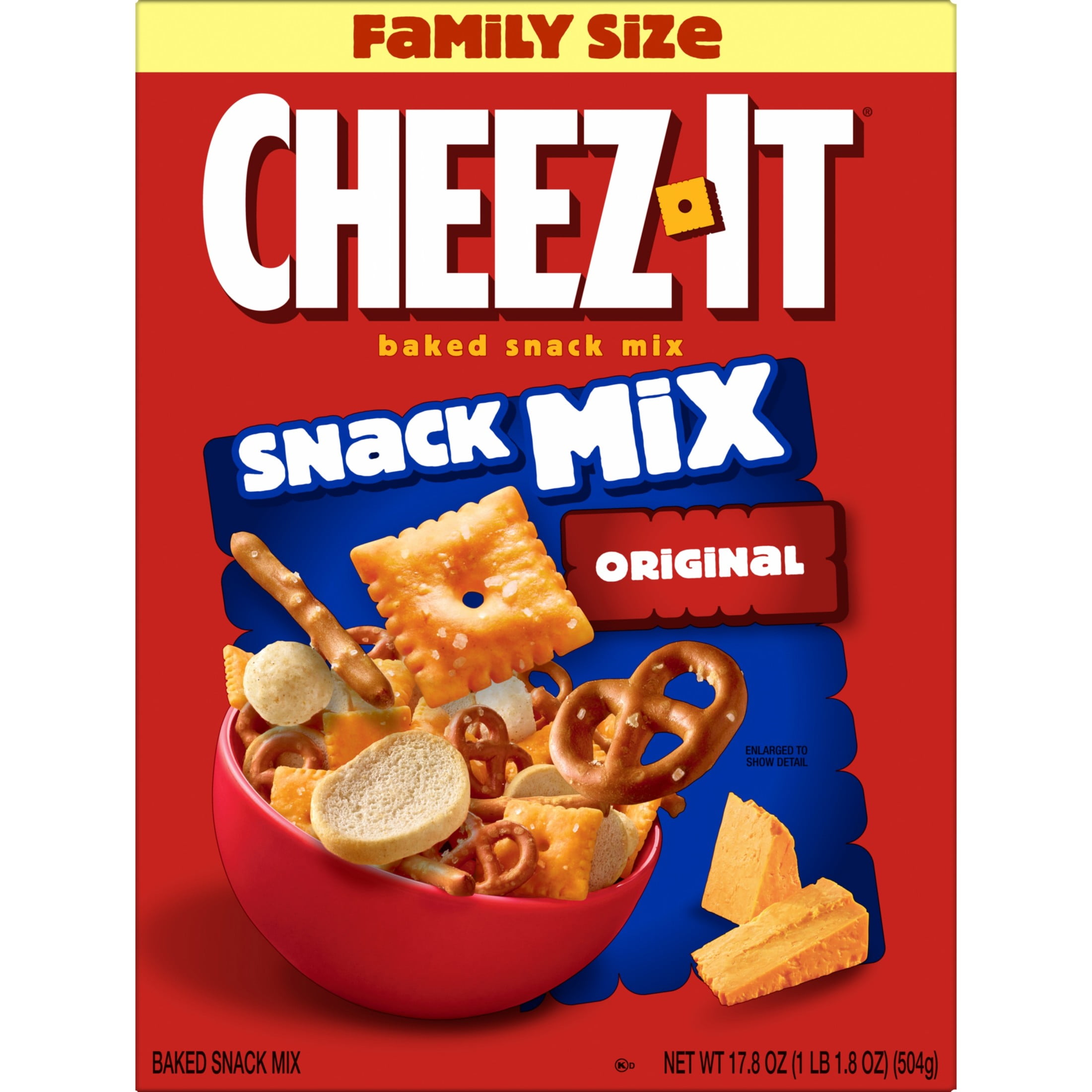 Cheez-It Original Snack Mix 17.8 oz, Cheesy Salty Crackers