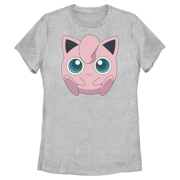 Women's Pokemon Cute Jigglypuff  Graphic Tee Athletic Heather Medium