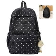 thumbnail image 2 of Women's Casual Nylon Polka Dot Backpack, Fashion Large Everyday Daypack, Coquette Bookpack for Campus Weekend Commute, 2 of 5