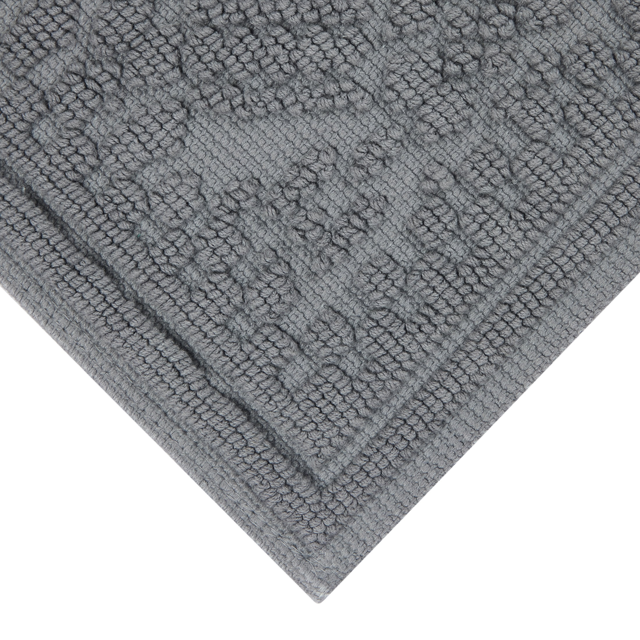 Better Homes & Gardens Kati Lattice Bath Rug Set, Gray Flannel, 2 Piece, 17" x 24" and 20" x 30"