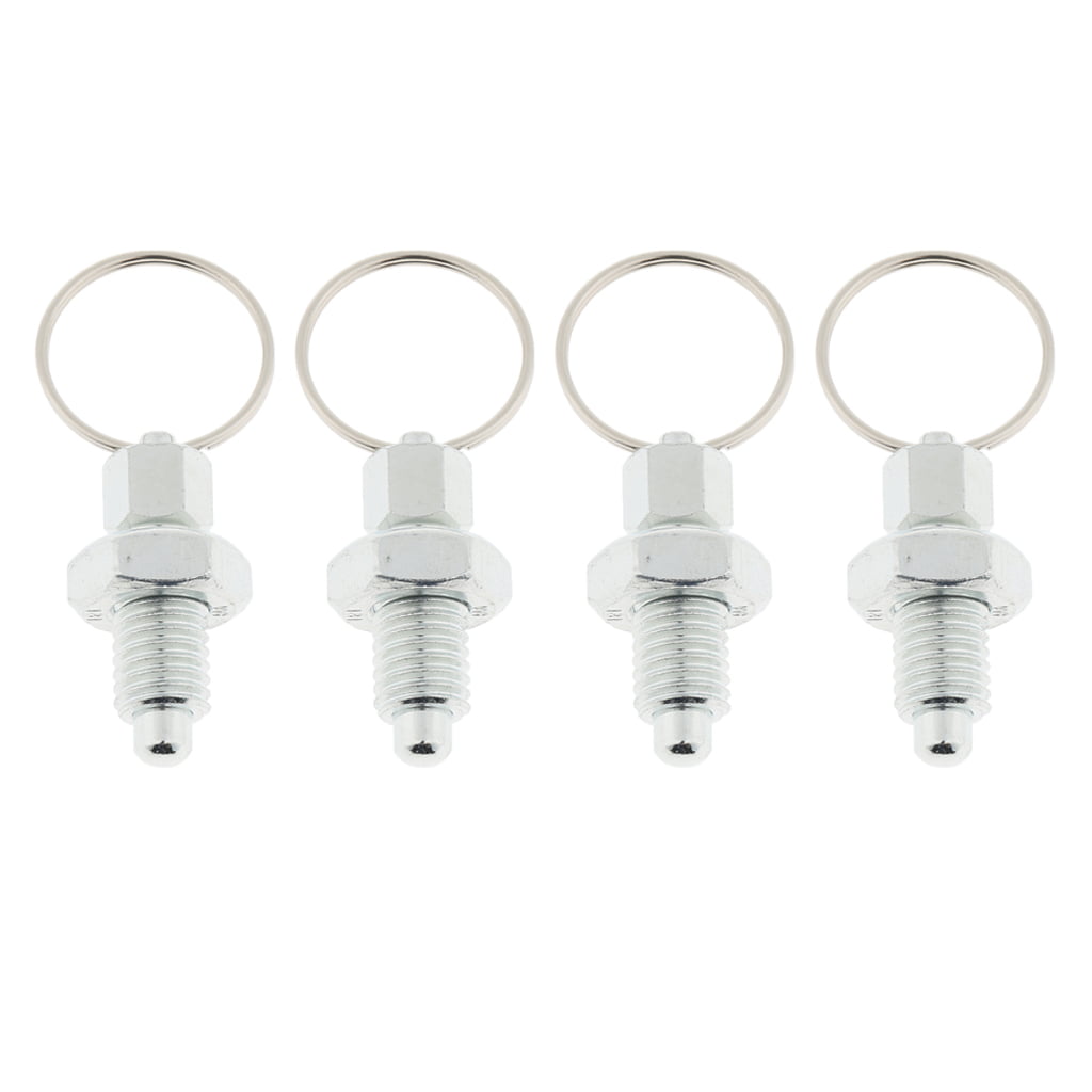 4X Index Plunger with Ring Pull Spring Loaded Retractable Locking Pin M10+M6 