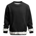 thumbnail image 2 of RKSTN Fleece Sweatshirts for Men Oversized Crewneck Pullover Hoodless Sweatshirt Top Mens Casual Solid Round Neck Loose Fits Comfy Long Sleeve Sweatshirt with Pockets Fall Winter Clothes, 2 of 7