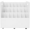 thumbnail image 6 of Blue Print Storage Organizer, 21 Slots Mobile Roll File Cart Blueprint Cabinet with Wheels File Storage Rack Roll Document Holder for Office and Home (White), 6 of 18