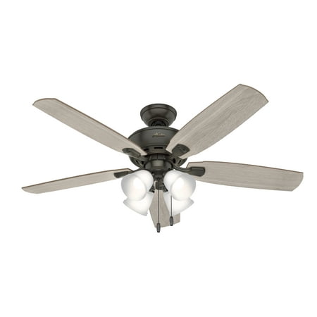 Hunter Fan 52" Amberlin Noble Bronze Ceiling Fan with LED Light and Pull Chain