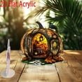 thumbnail image 6 of nvzhuang Halloween Desk Decor 2D Flat Acrylic Pumpkin House Table Sign Ornaments Party Haunted House Supplies, 6 of 7