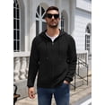 thumbnail image 4 of COOFANDY Men's Full Zip Hoodie Sweatshirt Jacket Casual Long Sleeve Hoodie Lightweight Warm Sweater Coat for Fall Winter Daily Wear, 4 of 9