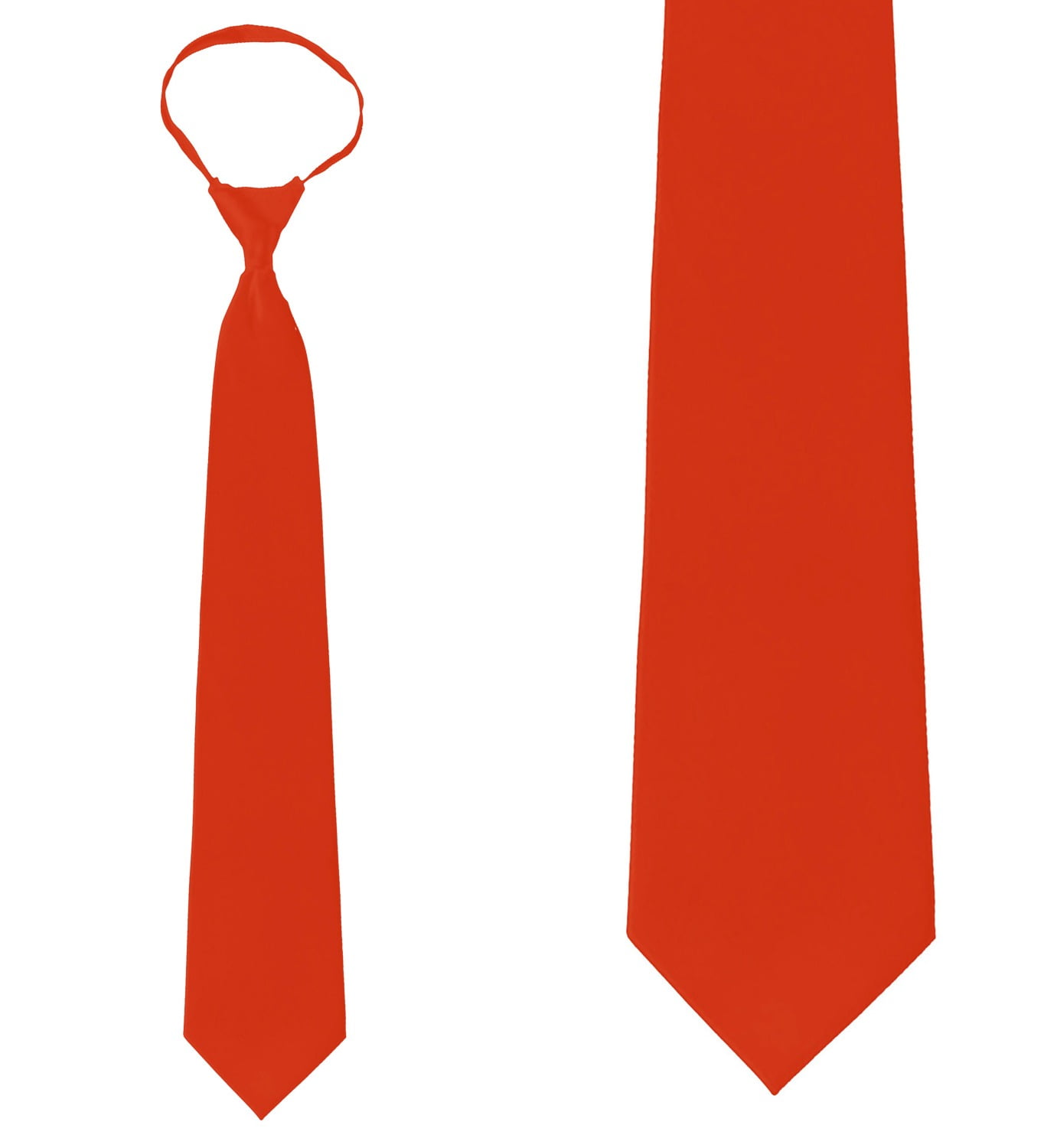 Solid Bright Red Zipper Tie Mens Pre-Tied Necktie… - Walmart.com