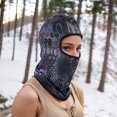 thumbnail image 5 of Unique Bargains 1 Pc Ice Silk Snake Pattern Balaclava Face Mask Navy Blue, 5 of 5