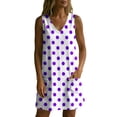 thumbnail image 5 of WAGUTH Women's Gingham Print Shift Dresses V-Neck Sleeveless Summer Mini Dress Soft Breathable Casual Dress with Pockets for Beach Vacation, 5 of 6