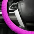 thumbnail image 2 of FH Group Soft Silicone Steering Wheel Cover with Textured Pattern and Anti-Slip Grip Design, UV-Resistant, Easy Installation, Durable, Waterproof & Odorless, Universal Fits 14.5" - 15.5" - Purple, 2 of 4