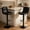 Black, variant on Walktory Bar Stools Set of 2, Swivel Adjustable Counter Height Chairs Khaki
