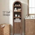 thumbnail image 5 of Best Choice Products 72" Tall Narrow Arched Pantry Cabinet w/ Door, 4-Tier Storage Cabinet w/ Shelves - Walnut, 5 of 9