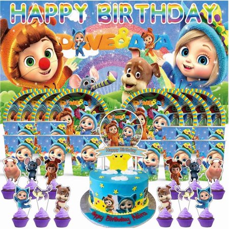 Dave and AVA Birthday Cups Party Supplies Decor Backdrop Plates Fans Decorations Banner