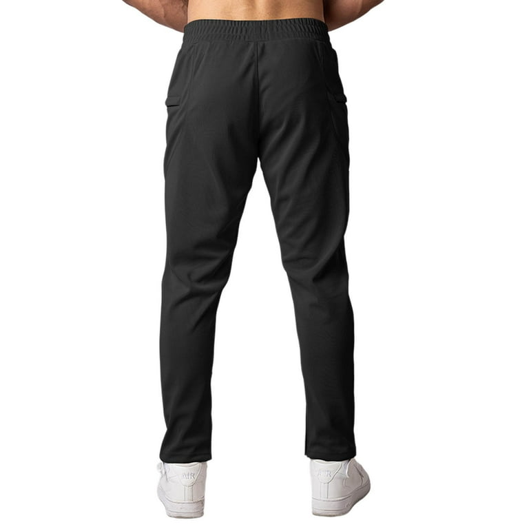 Levmjia Men's Outdoor Joggers Zipper Ankle Sweatpants Nylon