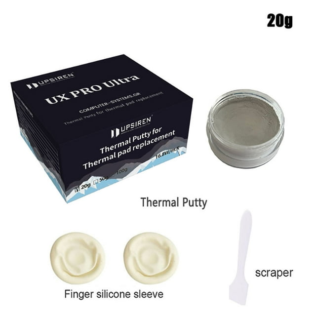 16.8w/mk UX Ultra PRO Thermal Putty For VGA GPU IC Processor Rapid Cooling Thermal Pad Replacement Heat Blocking Putty 20g