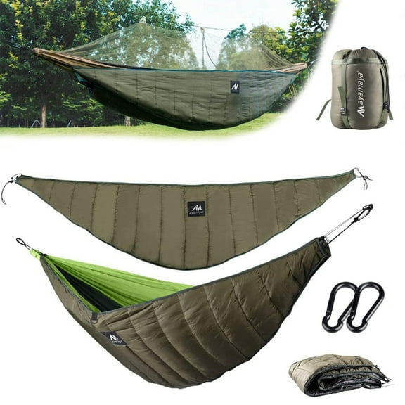 Ultralight Hammock Underquilt, Portable Large Single & Double Camping Quilt for Hammocks Great for Outdoor Hiking Backpacking Travel
