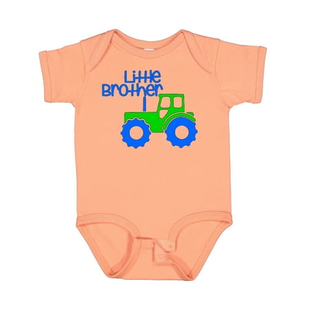 

Inktastic Little Brother Tractor Gift Baby Boy Bodysuit