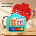 thumbnail image 3 of PEACNNG 2-in-1 Youngsters‘ Piano & Percussion Toy - Early Learning Musical Instrument with Cute Design  Blue ABS Material, 3 of 5
