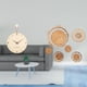 thumbnail image 2 of Reloj de pared,Reloj de pared decorativo para sala de estar,silencioso,Reloj de pared de madera con decoración moderna,Manualidades de pared,Decoración para colgar en la pared,ratán, 2 of 8