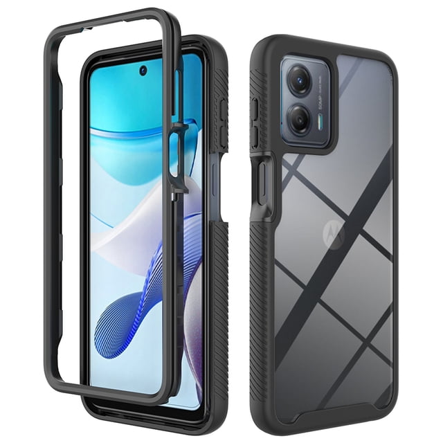 Clear Case for Motorola Moto G 5G 2023/Moto G Power 2023,Rugged Transparent Clear Back Shell Shockproof Flexible Bumper Scratch-Resistant Non-Yellowing Case, Black