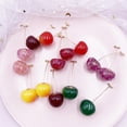 thumbnail image 3 of SPRING PARK 1 Pair Fashion Sweet Pink Cherry Simulation Fruit Earrings Cute Ear Drop Women Stud, 3 of 8