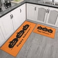 thumbnail image 2 of Halloween Kitchen Rugs Sets Of 2 Halloween Bat Spider Web Kitchen Mats for Door Bath Non Skid Sink Mats Decorations for Home Dining Room (17x47in+30x17in), 2 of 7