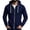Navy #053, variant on Men Lightweight Full Zip Hoodie Jacket Casual Sports Outdoor Pullover with Zippered And Pockets, 2XL