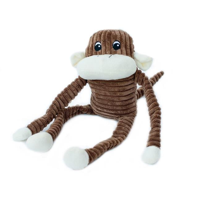 Zippy Paws Spencer The Crinkle Monkey Dog Toy, Squeaker and