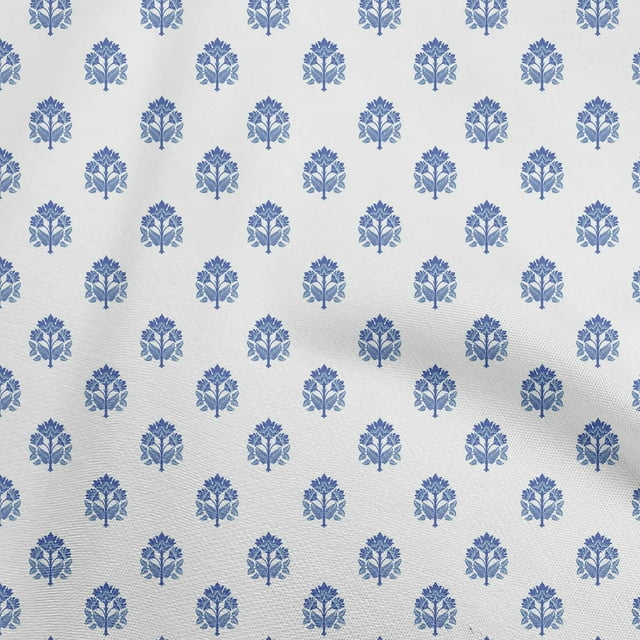 oneOone Cotton Cambric Medium Blue Fabric Block Sewing Craft Projects Fabric Prints By Yard 56 Inch Wide-4Z