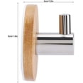 thumbnail image 5 of Gancho de pared adhesivo de acero inoxidable de bambú, ganchos para abrigos, ganchos para puertas, colgadores adhesivos de pared para colgar ropa, abrigos, toallas (4 unidades), 5 of 5