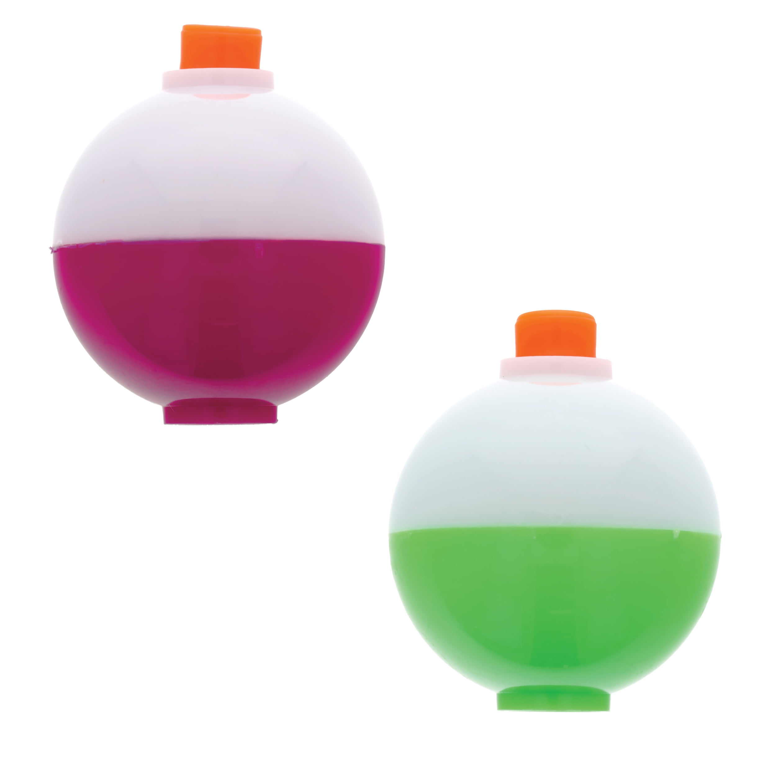 (6 pack) Eagle Claw Snap-On Floats, Pink, White, & Green, with Assorted Sizes