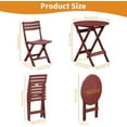 thumbnail image 3 of TAO ONE Plastic Folding Bistro Set – 3 Piece Portable Indoor Outdoor Table and Chairs for Patio, Balcony, Garden, and Poolside (Red), 3 of 7