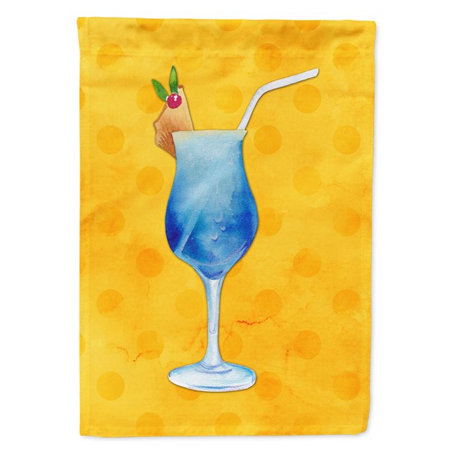 "Treasures BB8232CHF Summer Cocktail Yellow Polkadot Canvas House Flag, tamaño, multicolor" Caroline's Treasures BB8232CHF