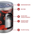 thumbnail image 4 of 12oz Tumblers Halloween Red Pumpkins Pattern Vacuum Insulated Stainless Steel Travel Tumbler Cups Mug with Lid and Straw for Beer,Coffee,Beverages with Cleaning Brush for Cold & Hot Drinks, 4 of 5
