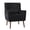 Black, variant on AISWORD Modern Accent Chair, Upholstered Armchair with Pillow, Fabric Single Sofa Chair with Lounge Seat and Wood Legs Accent Chair for Living Room Bedroom Small Spaces, Dark Purple
