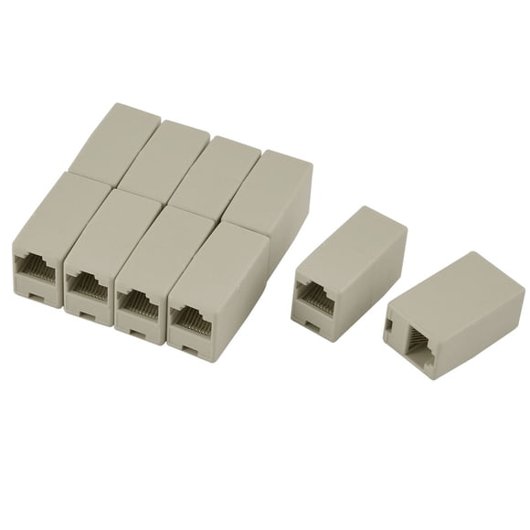 Unique Bargains 10pcs RJ45 8P8C F-to F Type Network Cable Connector Adapter Extender Coupler